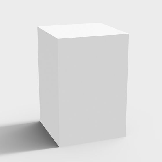 Minimalist Low-Poly Cube 3D model