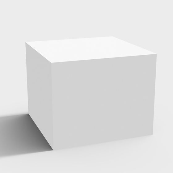 Powerful Minimalist Cube 3D Model