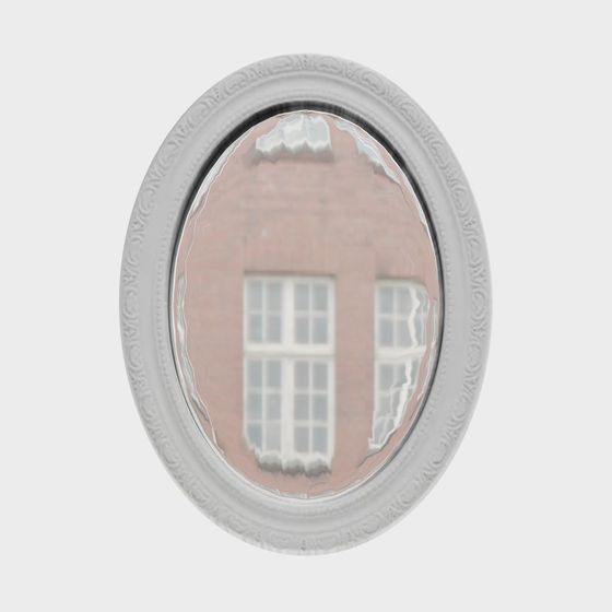 Chic Oval Vintage Mirror 3D model for Interior Design