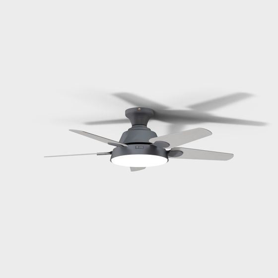 Low-Poly Stylish Ceiling Fan 3D model