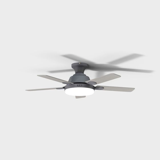 Stylish Minimalist Ceiling Fan 3D Model for Modern Interiors
