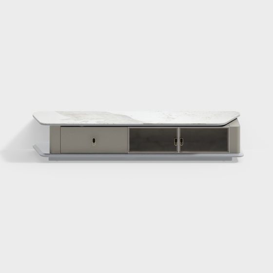 Modern Minimalist 3D TV Cabinet Model