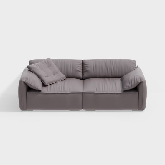 Urban Comfort Low-Poly Sofa 3D model for Modern Interiors