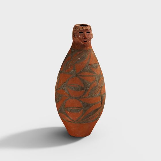 Artistic Guardian of the Clay Pot 3D model for Creative Projects