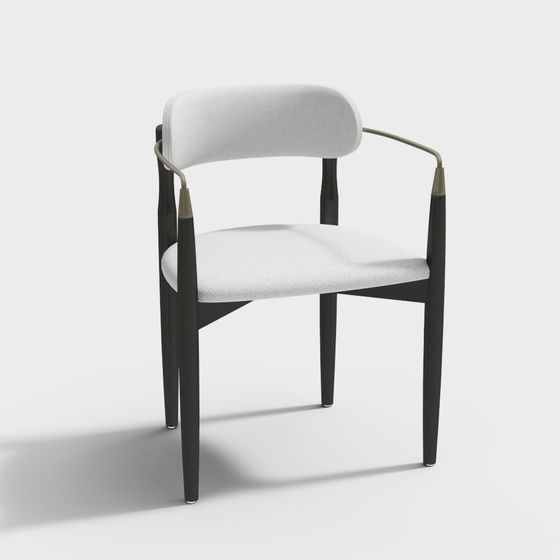 Sleek Low-Polygon Dining Chair 3D model for Diverse Spaces