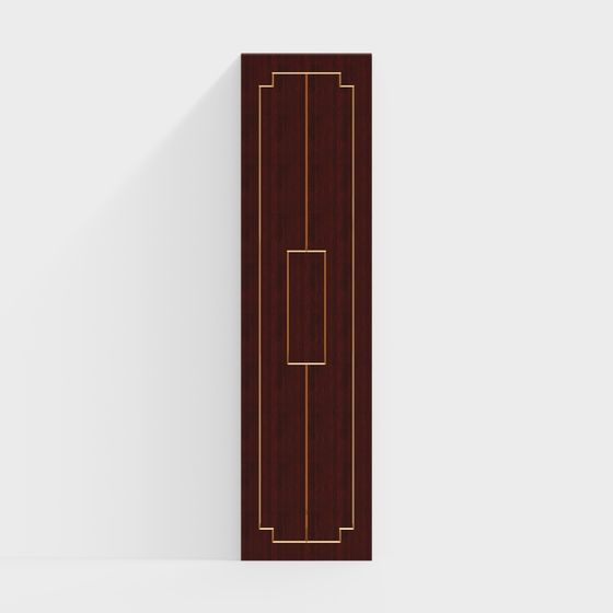 Vintage Wooden Panel 3D model