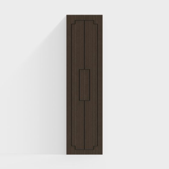 Stylish Brown Wood Panel 3D model