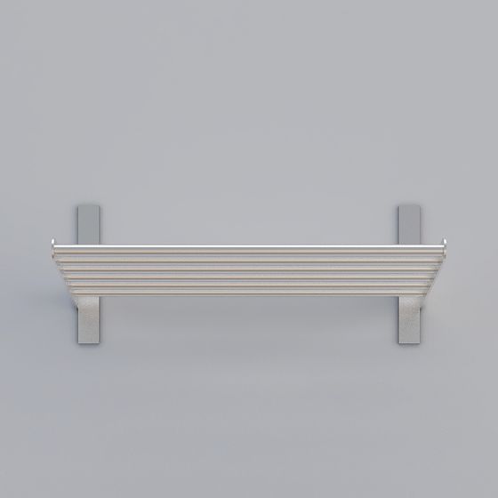 Sleek Aluminum Wall Mount 3D model