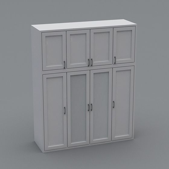 Stylish Low-Poly Storage Cabinet 3D model