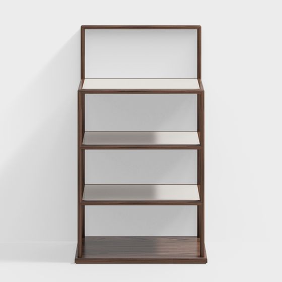 Modern Low-Poly Bookshelf 3D model