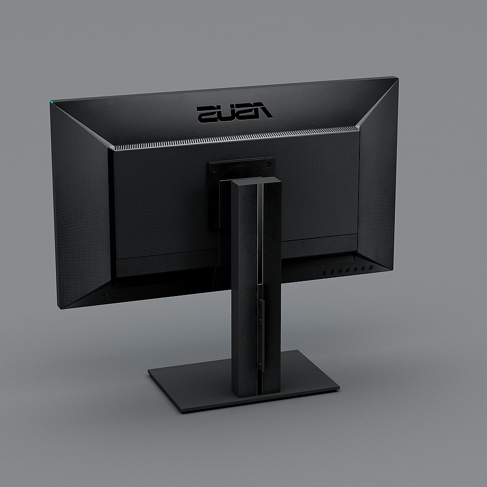 Stylish Low-Polygon 3D Monitor Model