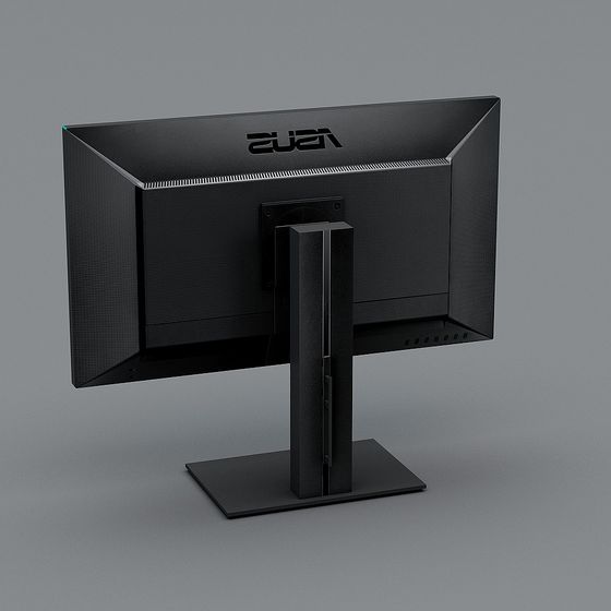 Stylish Low-Polygon 3D Monitor Model