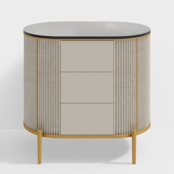 Elegant Low-Polygon Round Table 3D model