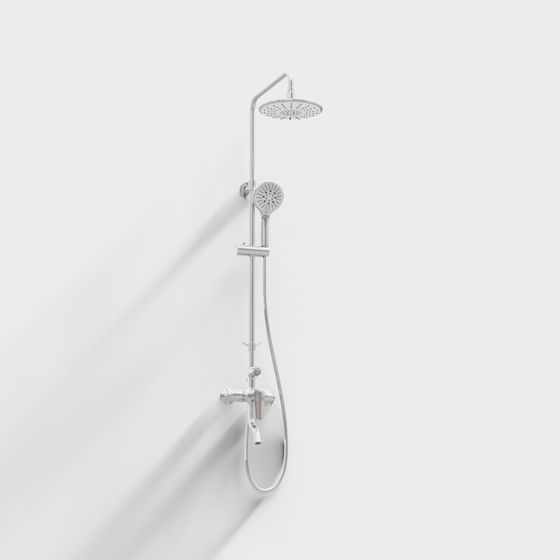 Modern Minimalist Shower System 3D Model