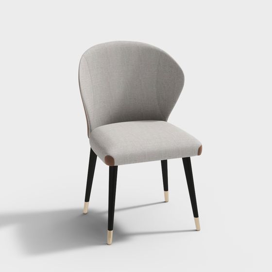 Elegant Shell Chair 3D model