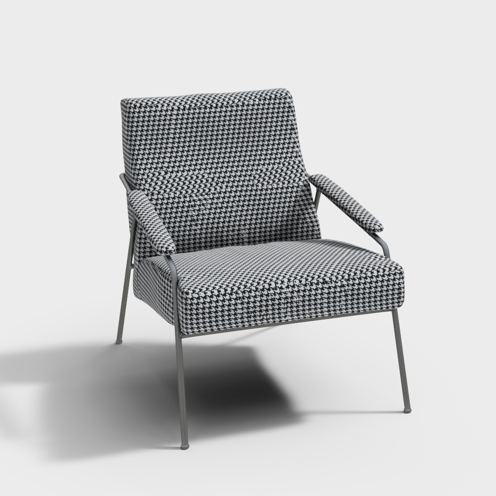 Roter Quadratstempel - Orientalischer Minimalismus - Lounge-Stuhl - L-20