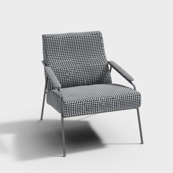 Roter Quadratstempel - Orientalischer Minimalismus - Lounge-Stuhl - L-20