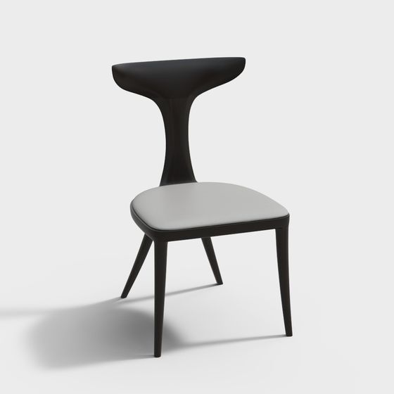 Elegant Curved Chair 3D model for Modern Design