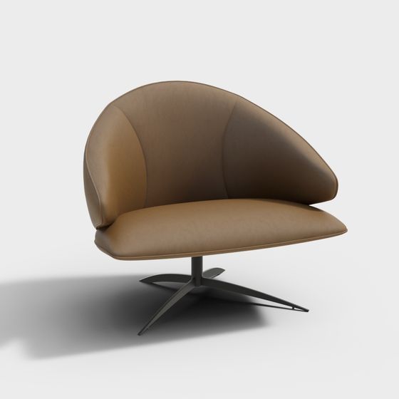 Elegant Streamlined Chair 3D model