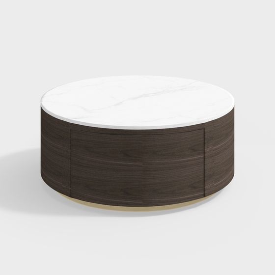 Stylish Low-Polygon Round Table 3D model