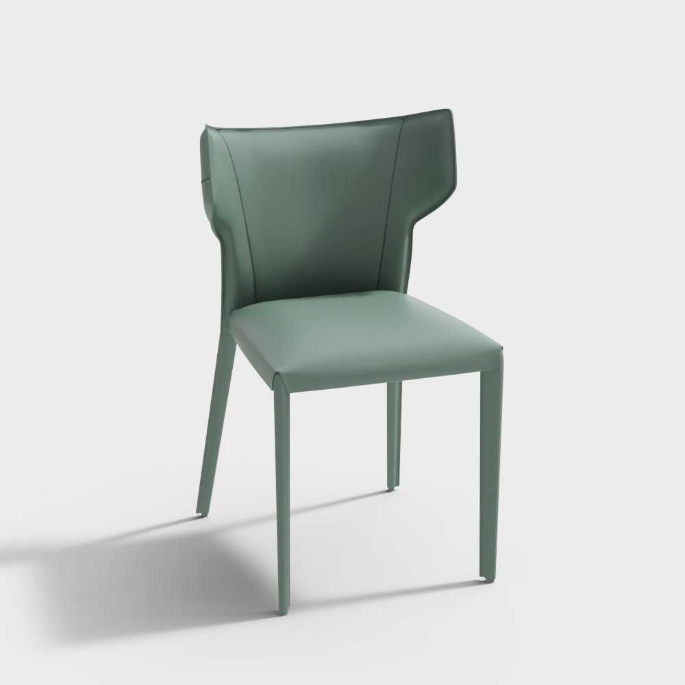 Red Square Seal - Oriental Minimalism - Dining Chair - Y-37