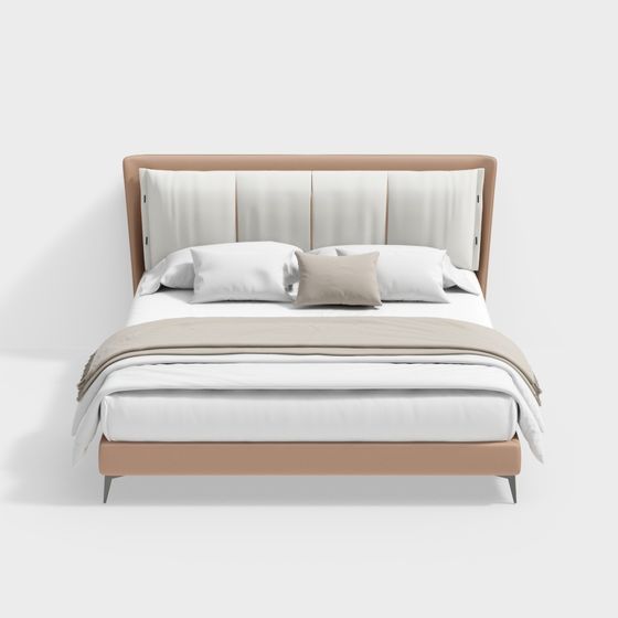 Urban Comfort 3D Model Bed for Modern Interiors