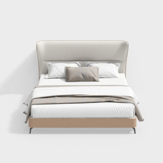 Urban Comfort 3D model Bed for Modern Interiors