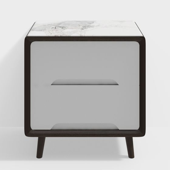 Mid-Century Modern Nightstand 3D model