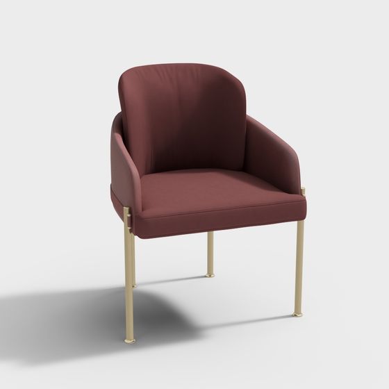 Impression carrée rouge - Minimalisme oriental - Chaise de salle à manger - Y-2021