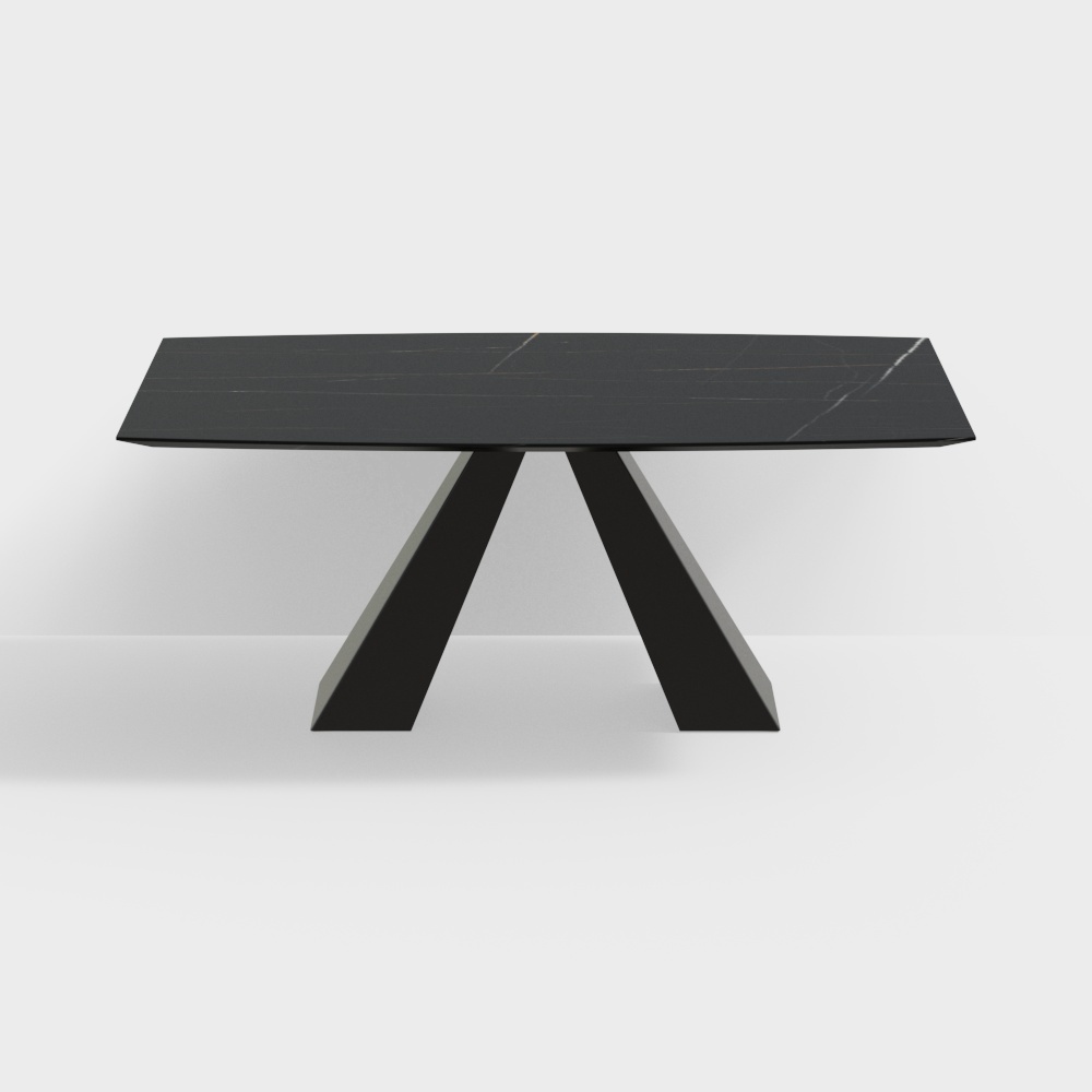 Rotes Quadrat-Druck - Orientalischer Minimalismus - Esstisch - kleiner Figur-Acht Tisch