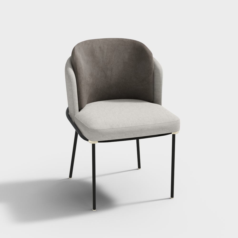 Roter Quadratdruck - Minimalistisch - Esszimmerstuhl - Y-28