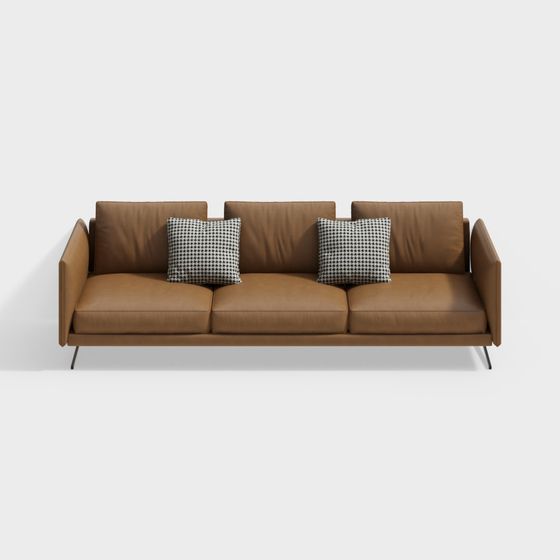 Elegant Modern Sofa 3D model for Contemporary Interiors