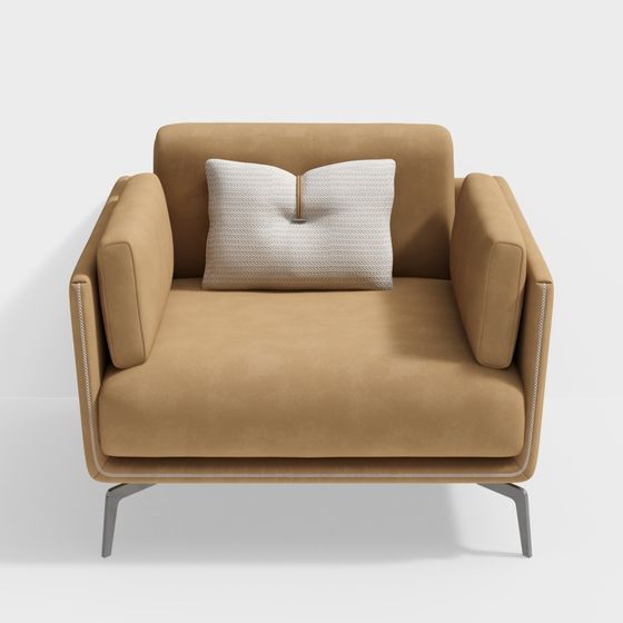 Elegant Low-Polygon 3D Sofa Model