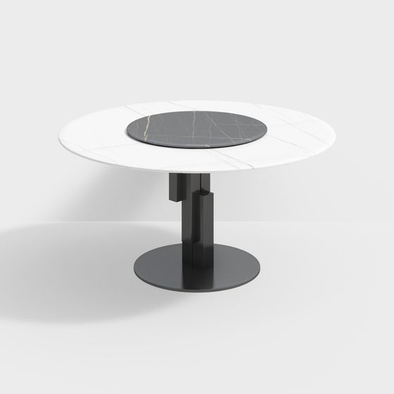 Low Poly Stylish Round Table 3D model