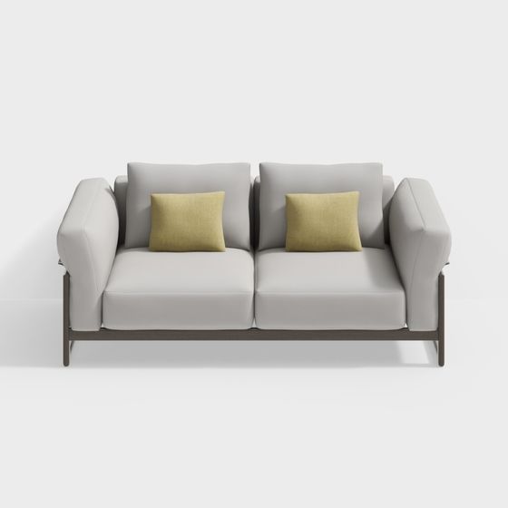 Stylish Minimalist Sofa 3D model for Contemporary Spaces