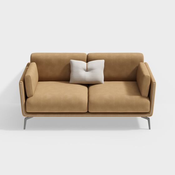 Cozy Comfort Low-Poly Sofa 3D model