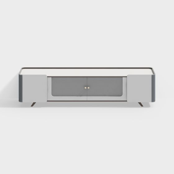 Stylish TV Cabinet 3D model for Modern Spaces
