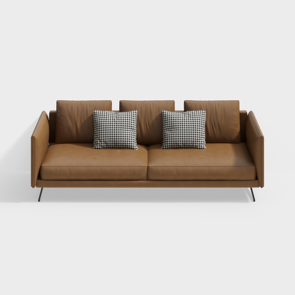 In Dấu Vuông Đỏ - Chủ nghĩa tối giản phương Đông - Sofa ba chỗ - S2010