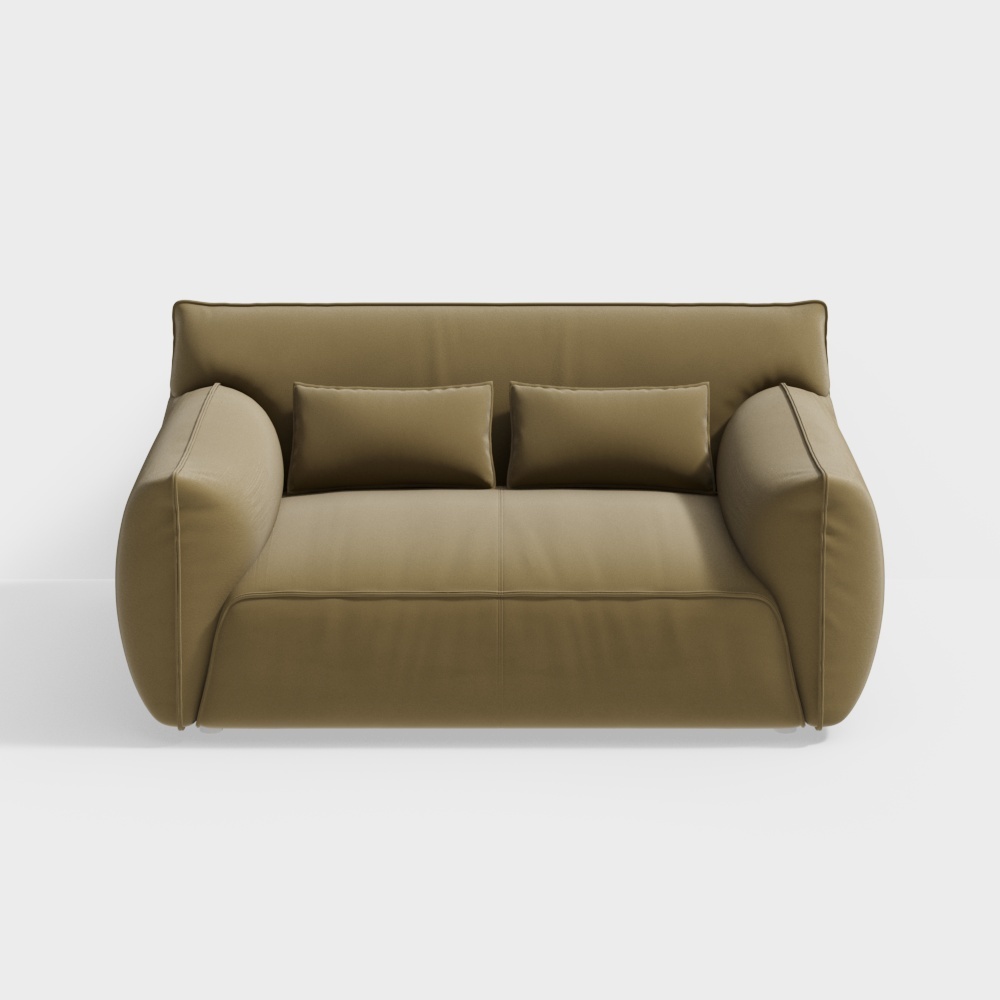 แบบมินิมอลตะวันออก - โซฟาสองที่นั่ง - S2188