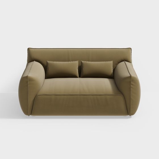 แบบมินิมอลตะวันออก - โซฟาสองที่นั่ง - S2188