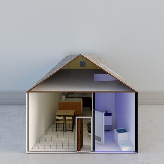 Low-Poly Cozy Indoor House 3D model