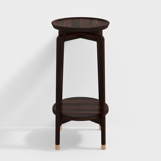 Elegant Round Side Table 3D model