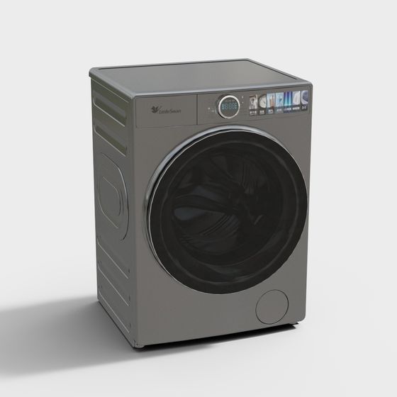 Modern Gray Washing Machine 3D model