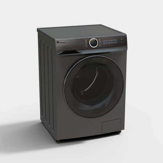 Stylish Laundry Machine 3D model for Modern Interiors