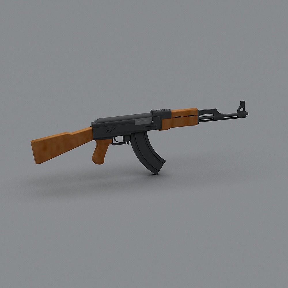 Low Poly AK-47 3D Model