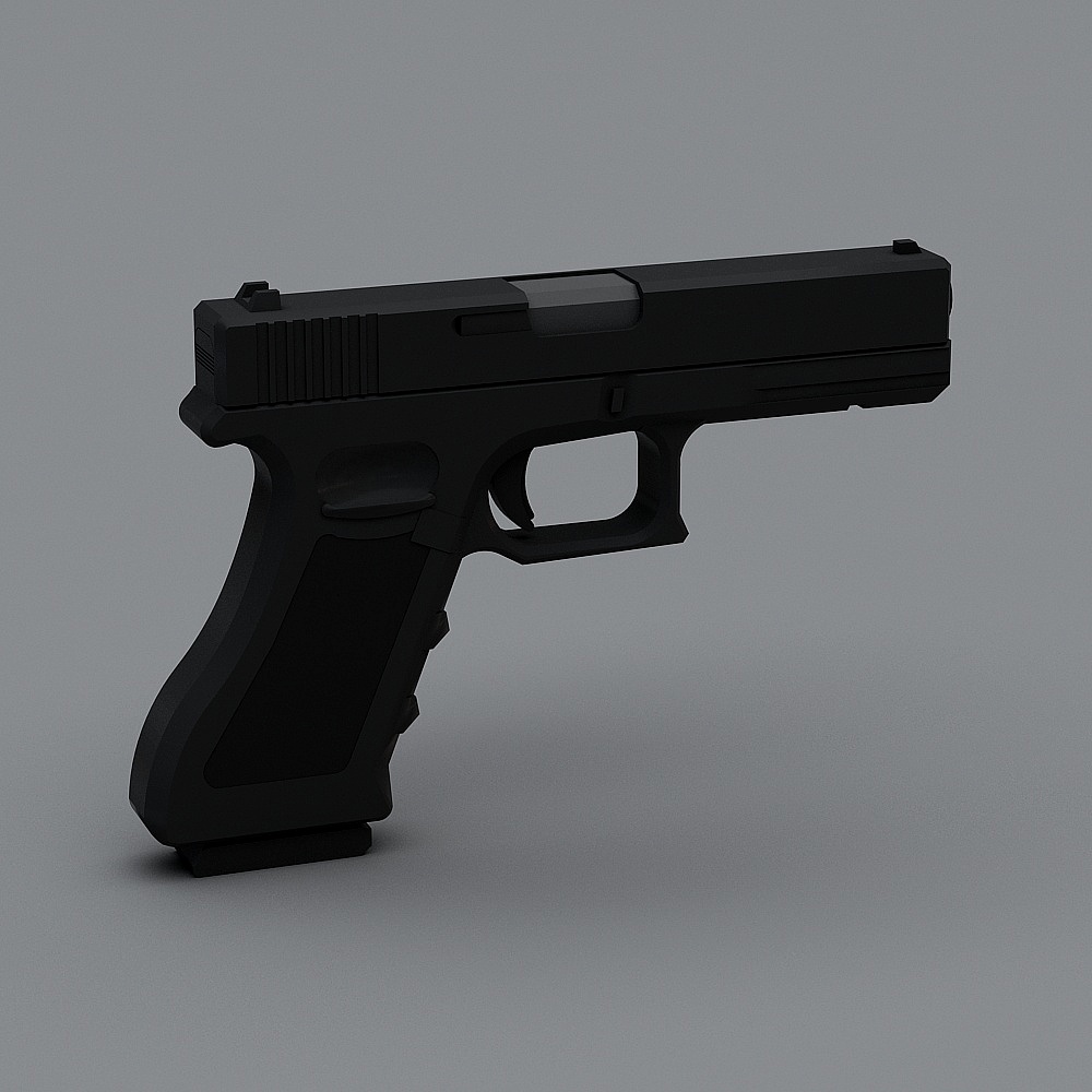 Exquisite Low-Poly Handgun 3D model