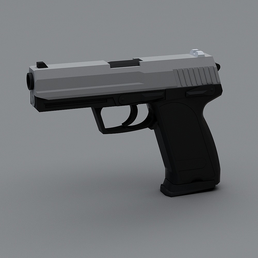 Stylish High-Detail Handgun 3D model