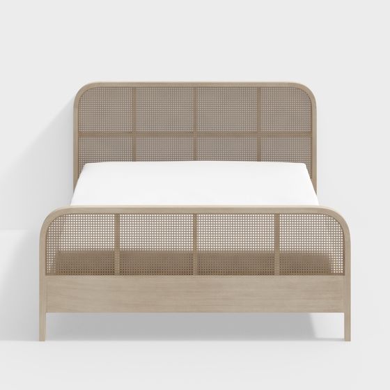 Modern Minimalist Bed Frame 3D model