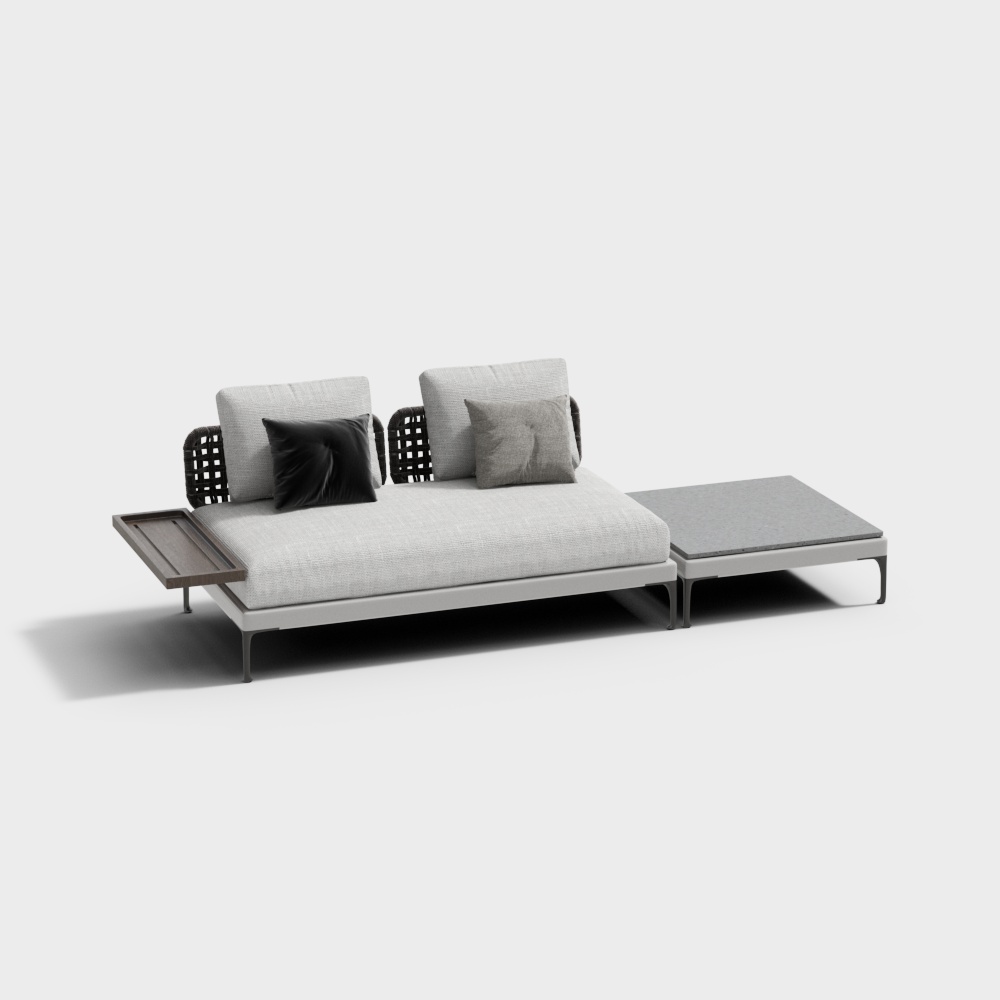 Urban Retreat Sofa 3D Model – Modern Minimalist Design