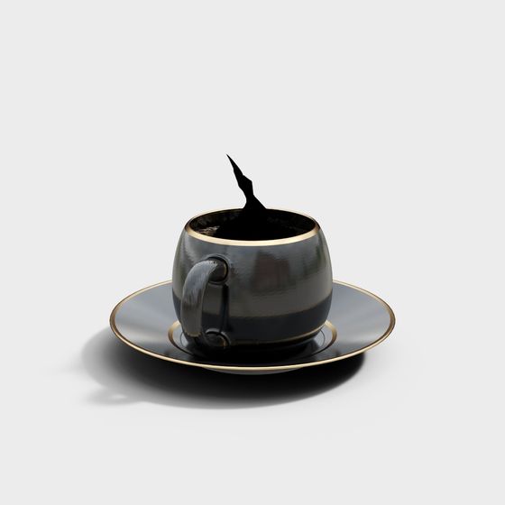 Elegant Ink Aroma Coffee Cup 3D model